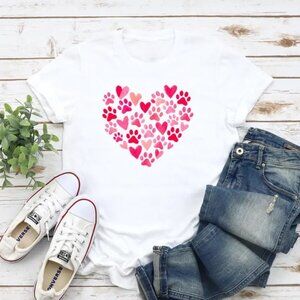 Valentine Paw Lover Shirt, Valentine Shirt, Dog Lover Gift